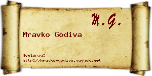 Mravko Godiva névjegykártya